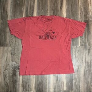 BadAss Coffee Shirt Mens 2XL Red Maui Hawaii Island Graphic Tee Donkey Logo